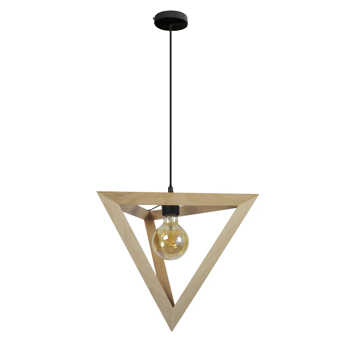 Tosel Tetraedre sospensione legno naturale 100 cm