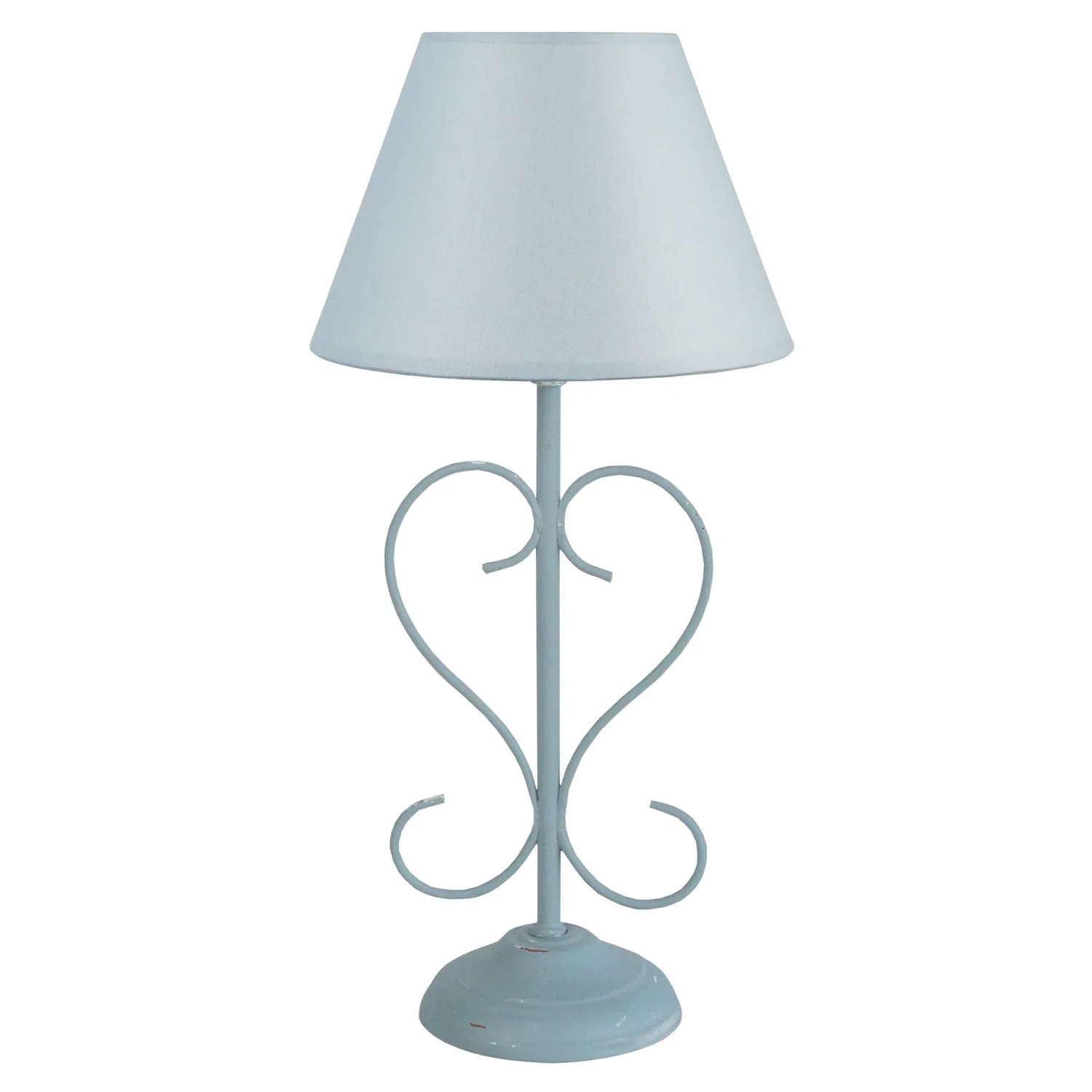 Tosel Belcastel lampada comodino metallo bianca ecrù