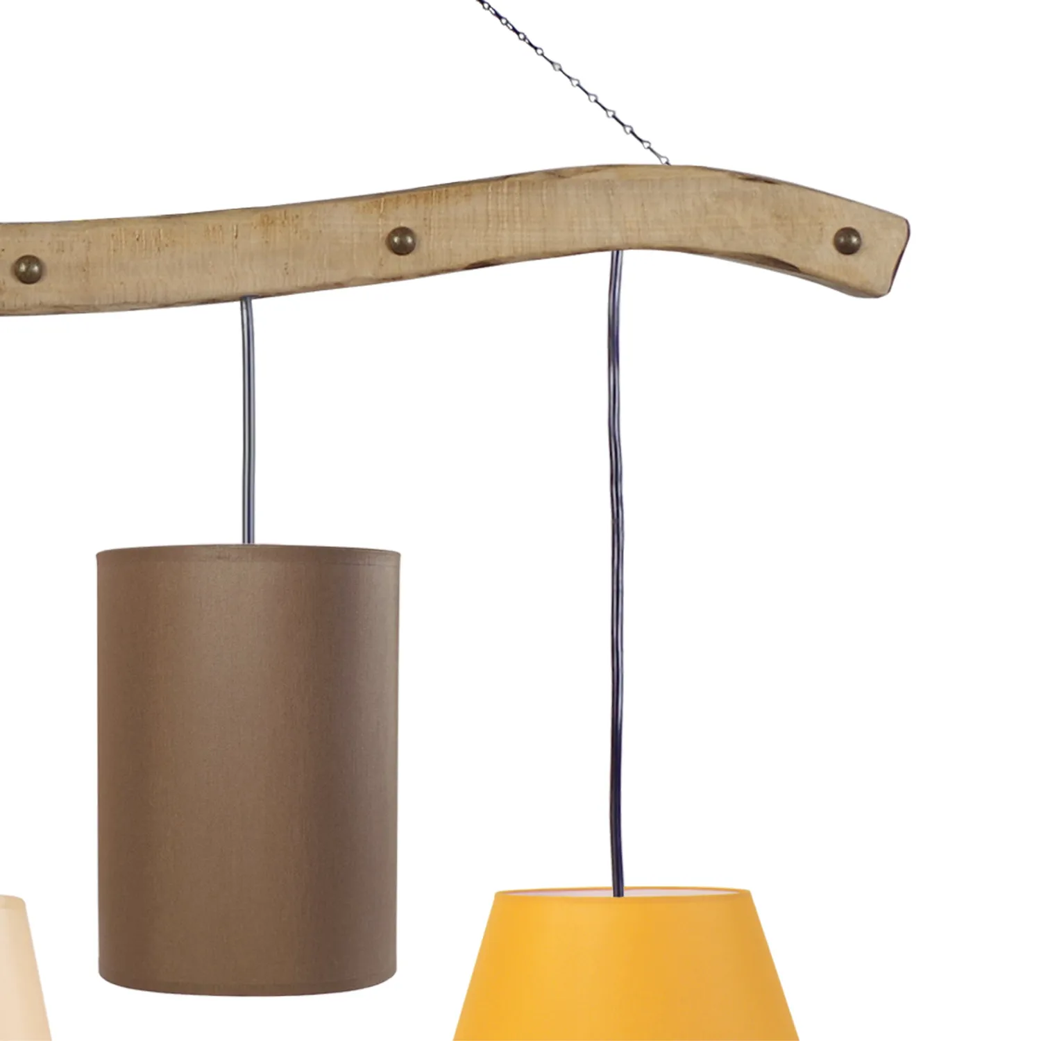 Tosel TACKS lampadario legno 5 luci 93x115 cm