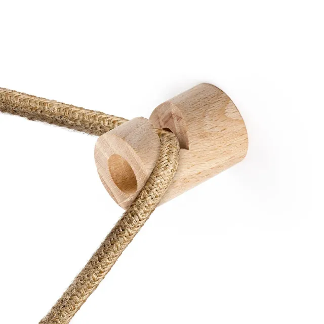 Creative Cables Gancio a V Legno Neutro per Cavo Tessuto
