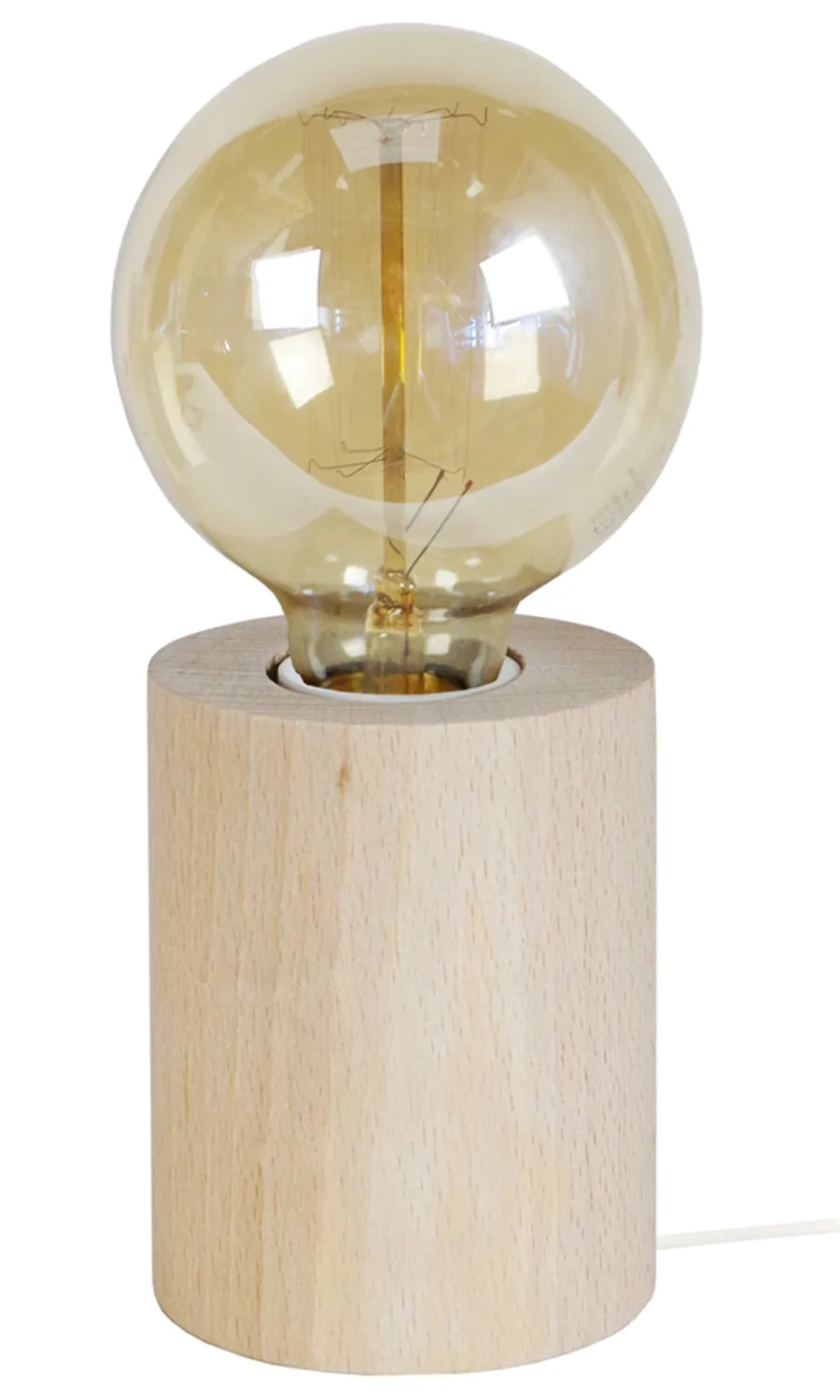 Tosel Bois Cylindre base legno 8x21 cm naturale E27