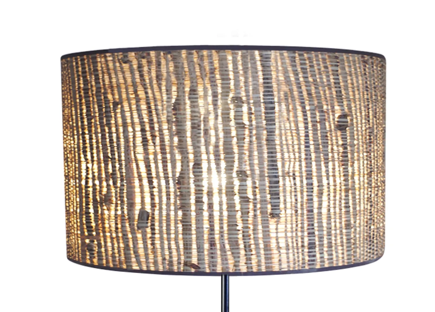 Tosel Jute piantana treppiede legno iuta naturale E27
