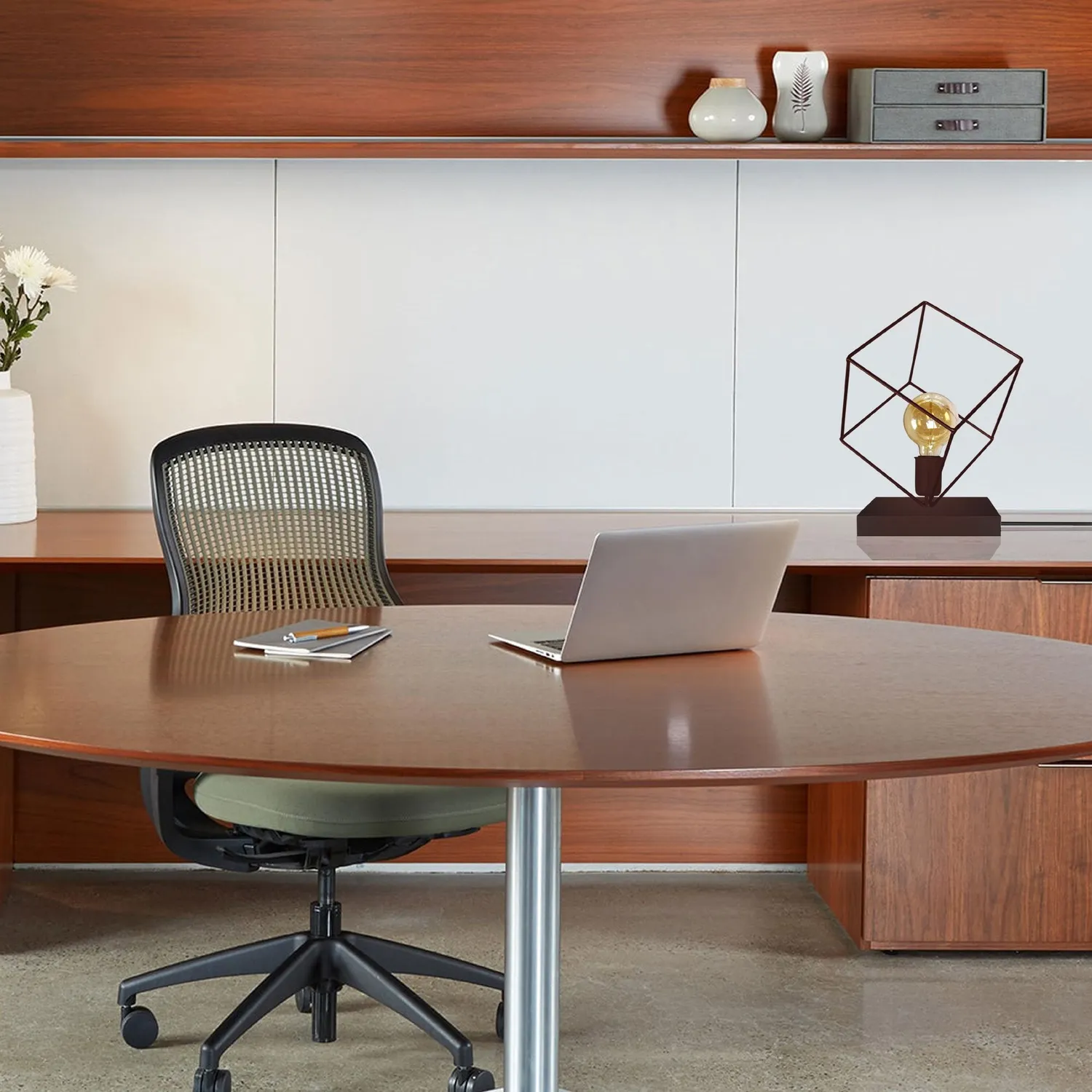 Tosel Square lampada tavolo metallo bronzo 35x37