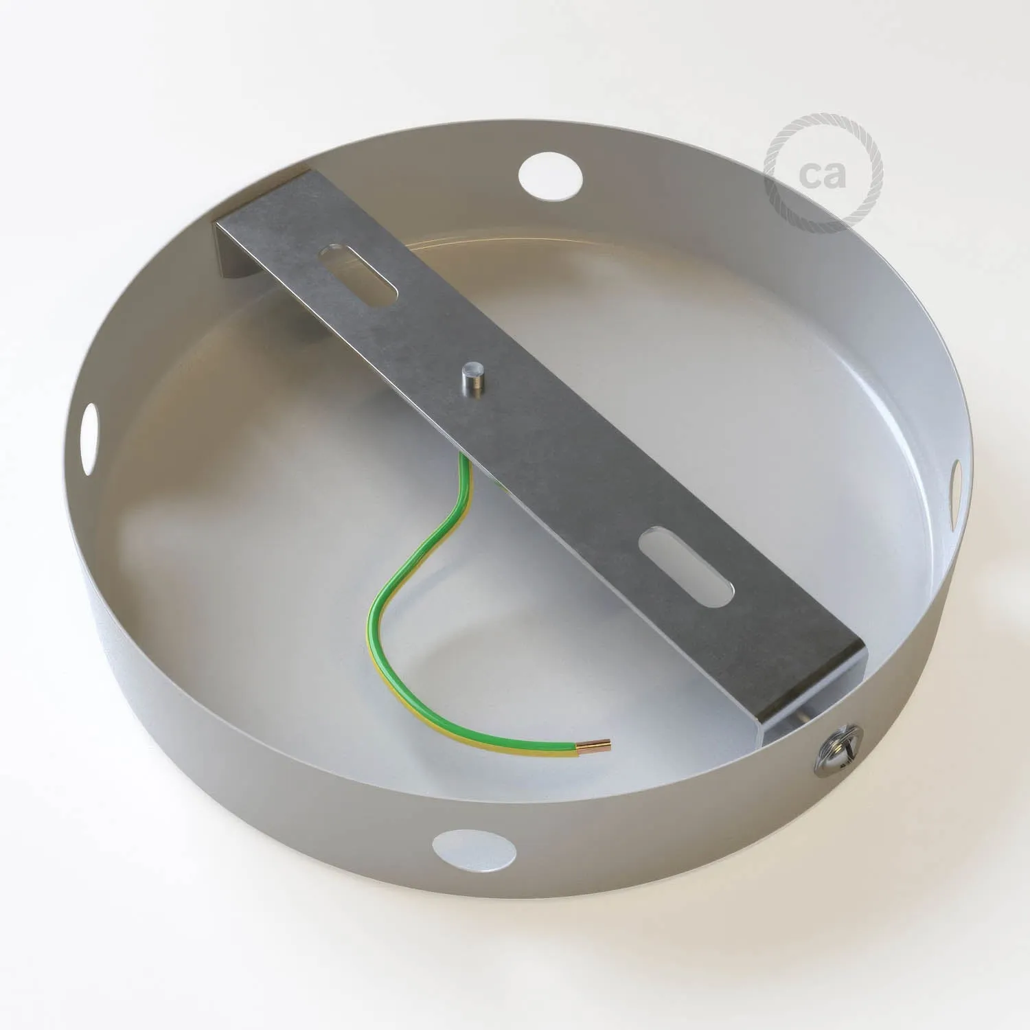 Creative Cables rosone soffitto metallo bianco 4 fori