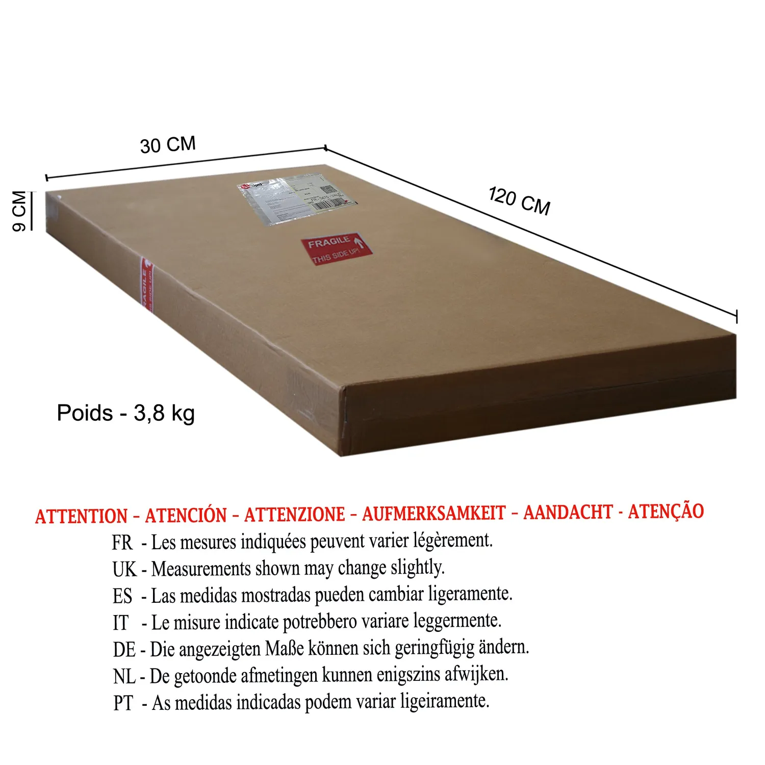 Tosel Hydraulik A Piantana 32x155 cm Nero 2 Luci