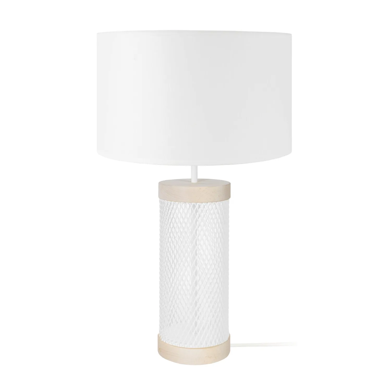 Tosel Adonis lampada tavolo bianca cilindro 50cm