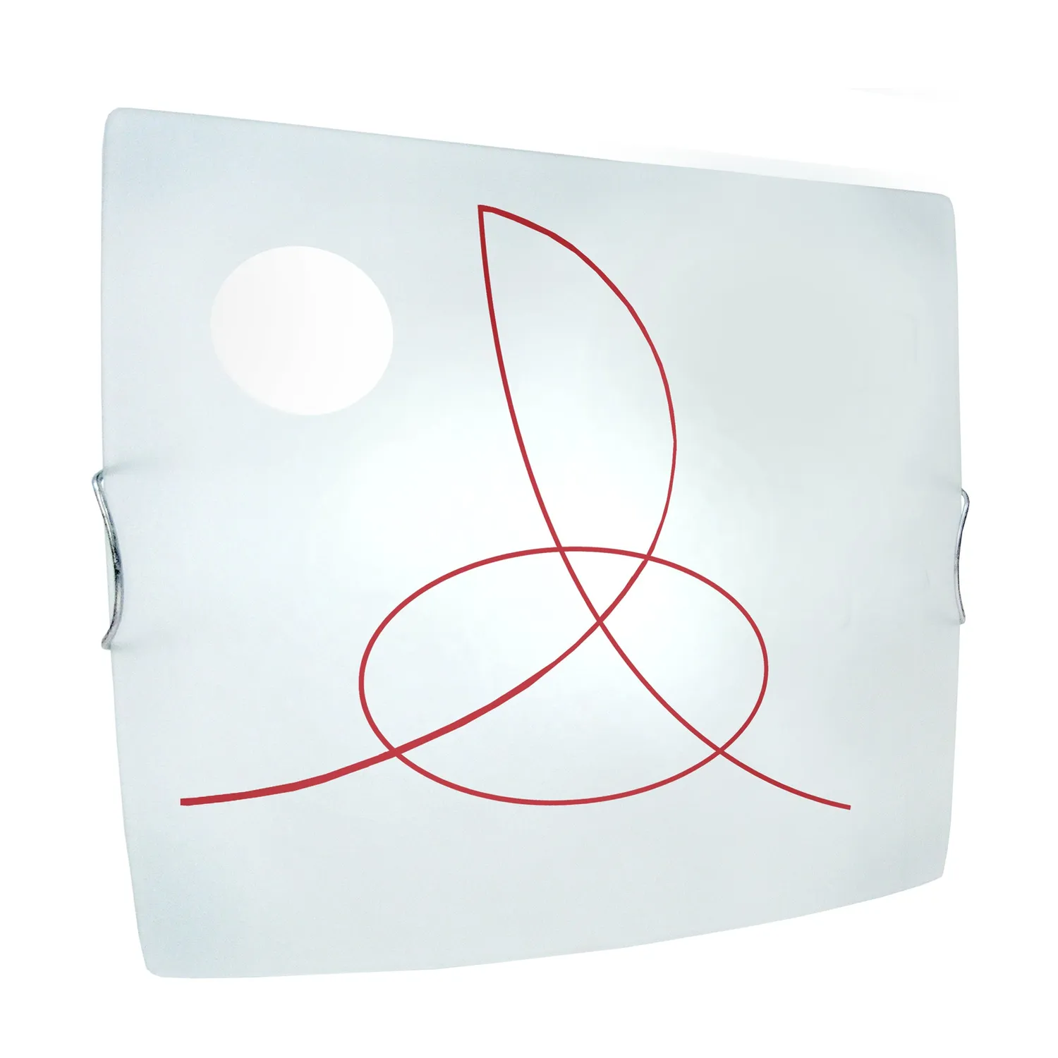 Tosel Maelle Clef Sol plafoniera vetro nera 30x15 cm