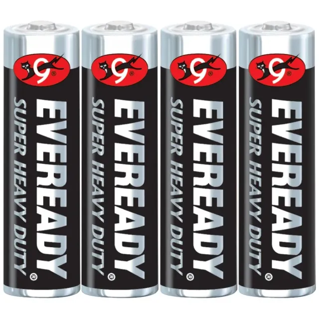 Eveready Super Heavy Duty batterie AA 4 pezzi zinco