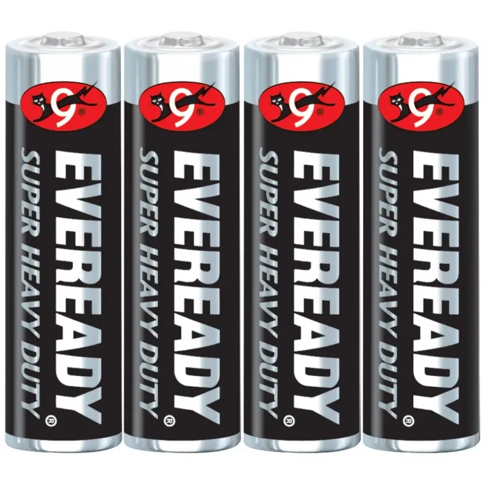 Eveready Super Heavy Duty batterie AA 4 pezzi zinco