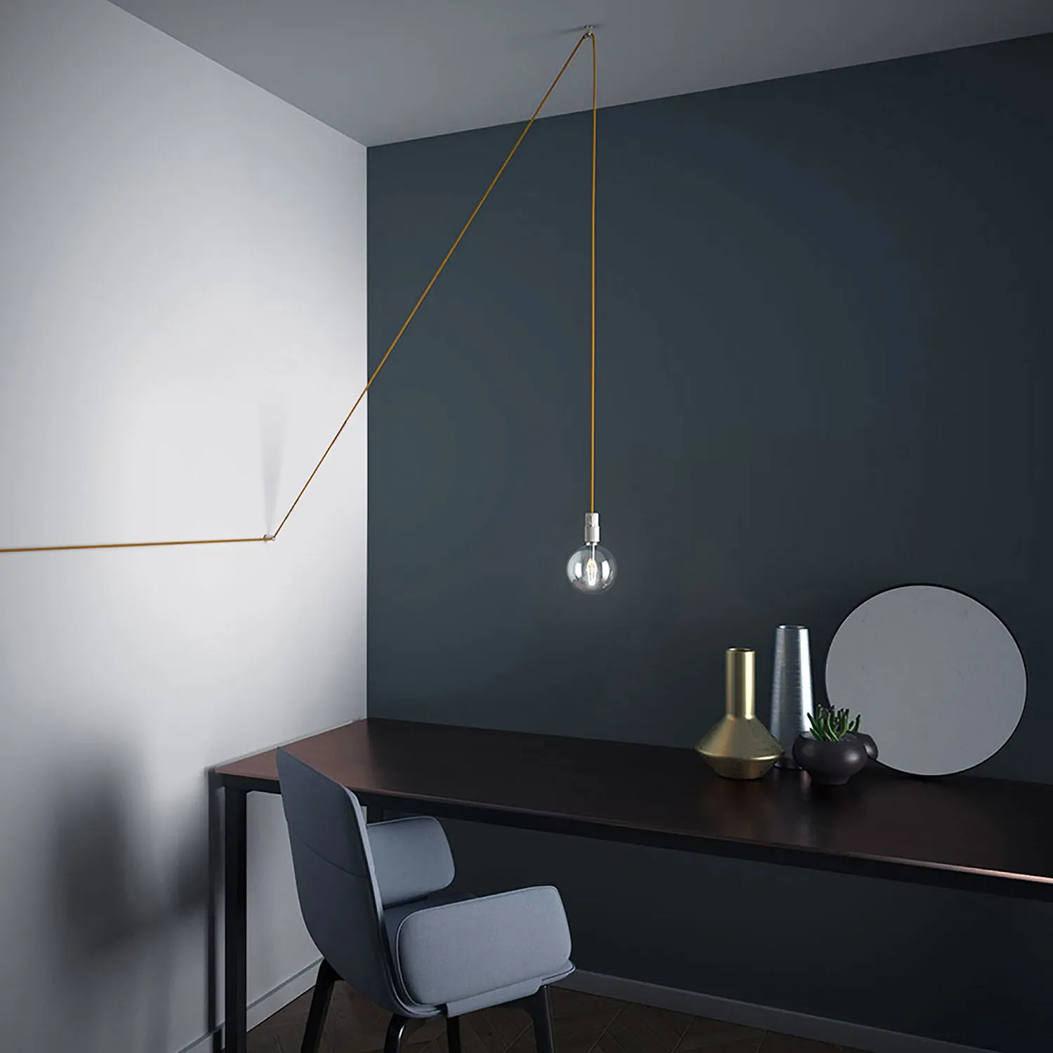 Creative Cables Gancio Soffitto Parete a V Trasparente Cavo 8mm