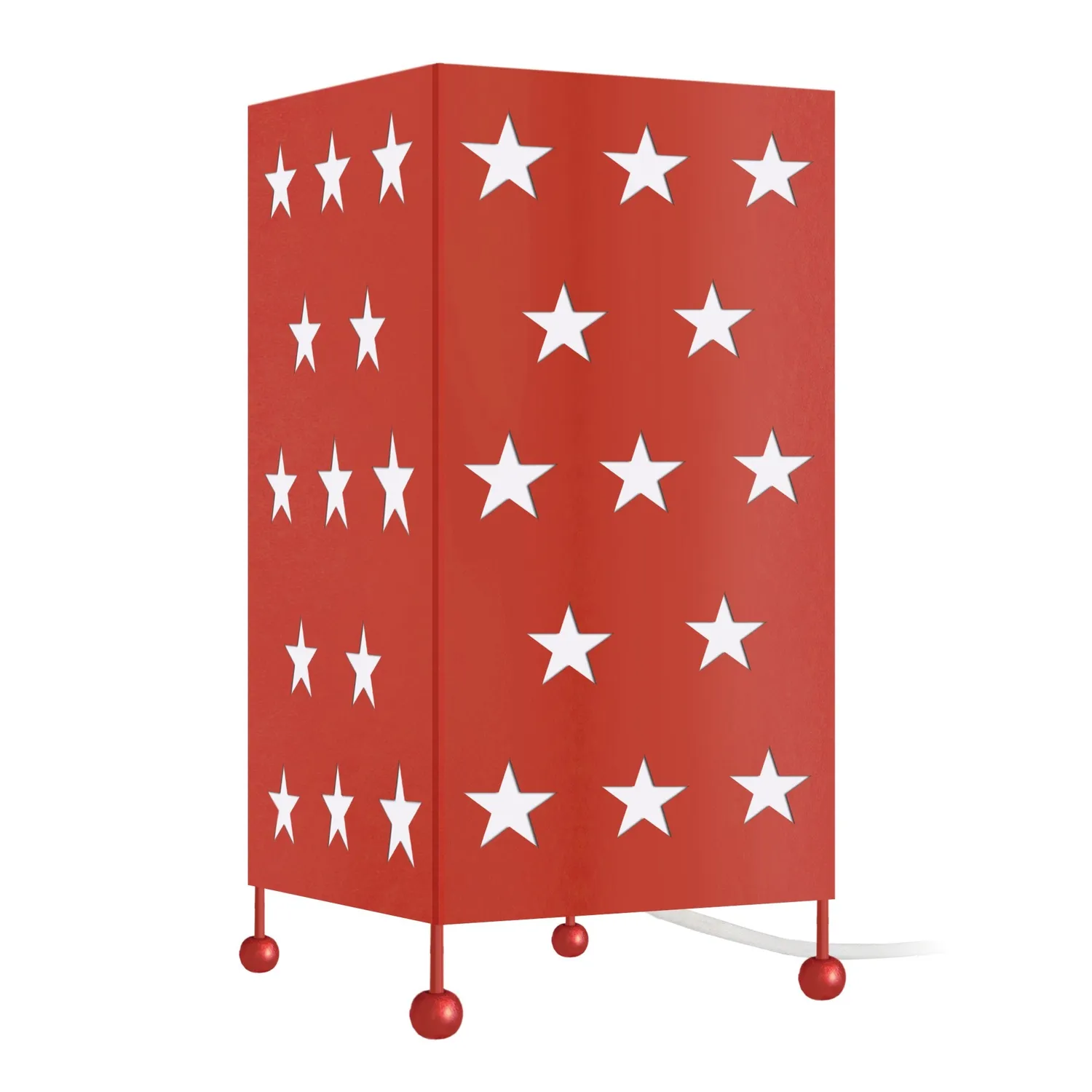 Tosel Etoiles lampada tavolo 14x27 cm rossa metallo