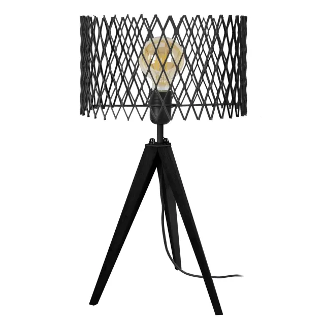 Tosel Aster lampada treppiede naturale nero 30x54cm