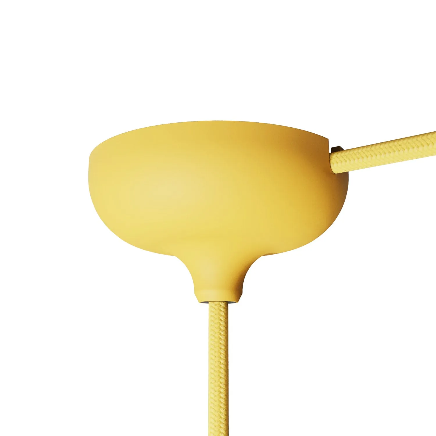 Creative Cables Rosone Silicone Giallo con Foro Laterale