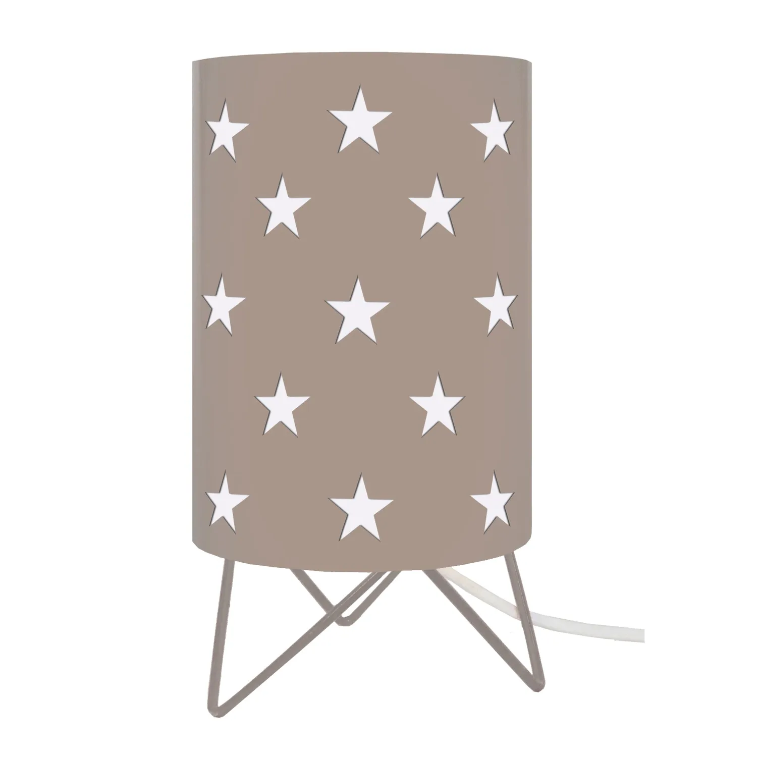 Tosel Etoiles lampada da tavolo treppiede rossa 16x27cm E27