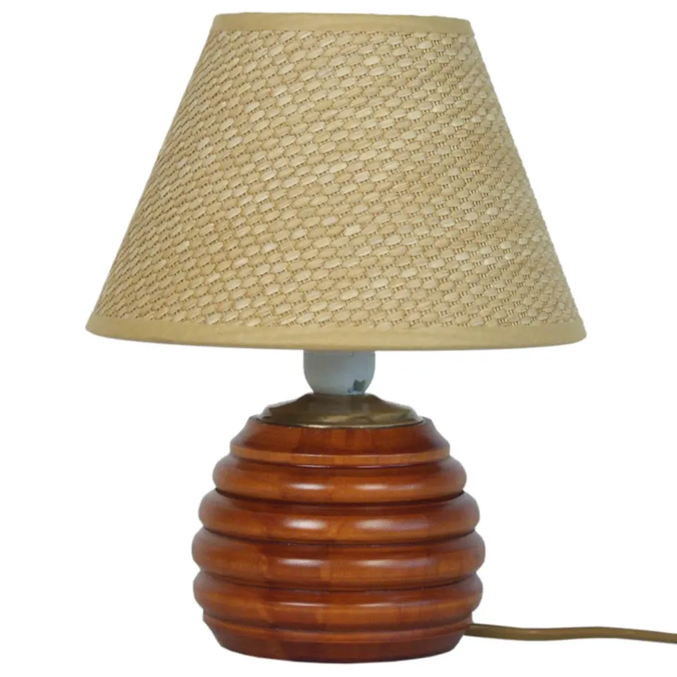 Tosel Michelin Bois lampada comodino legno 18cm E14