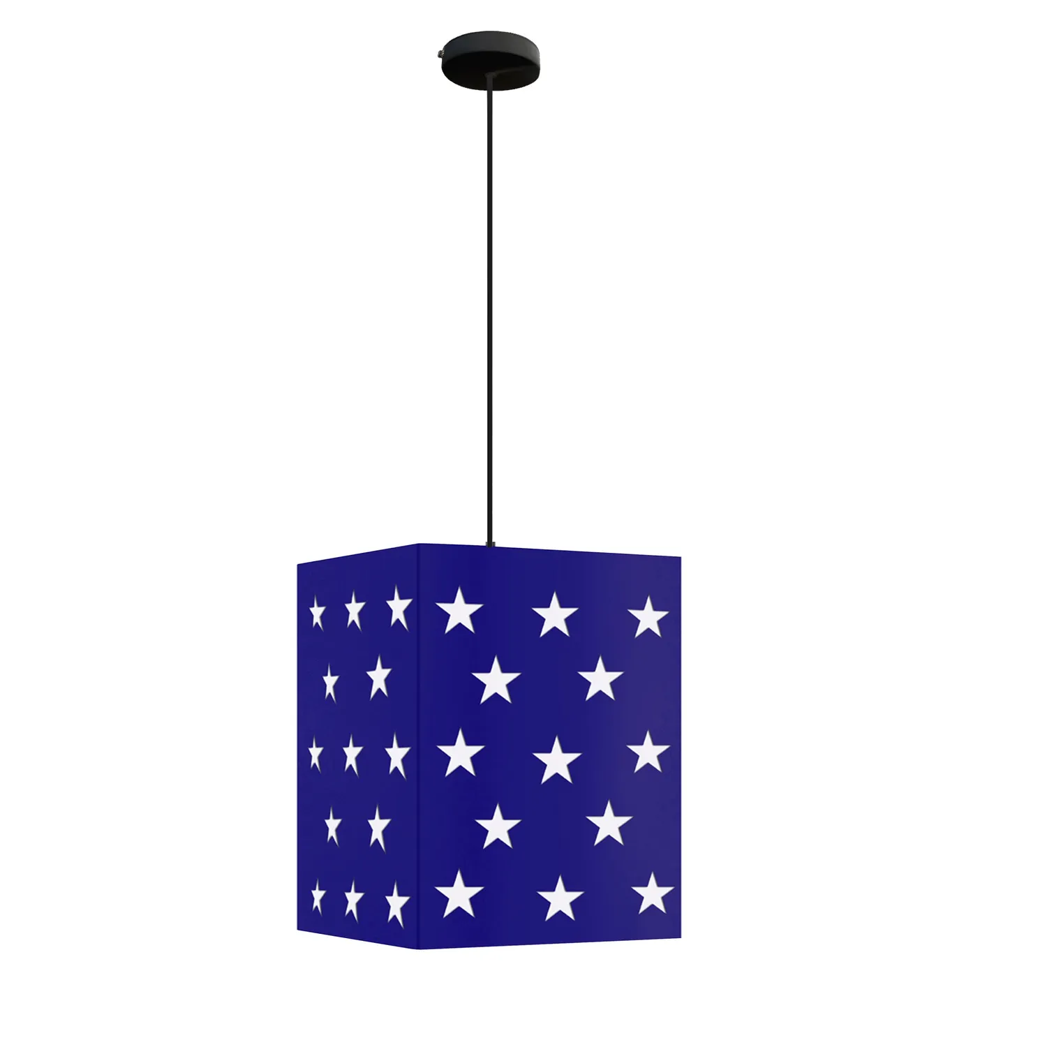 Tosel Etoiles 1 lampadario a sospensione metallo 18x100 cm blu