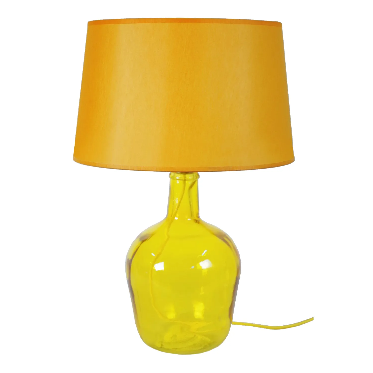 Tosel Bordeaux lampada tavolo vetro giallo 35x50cm
