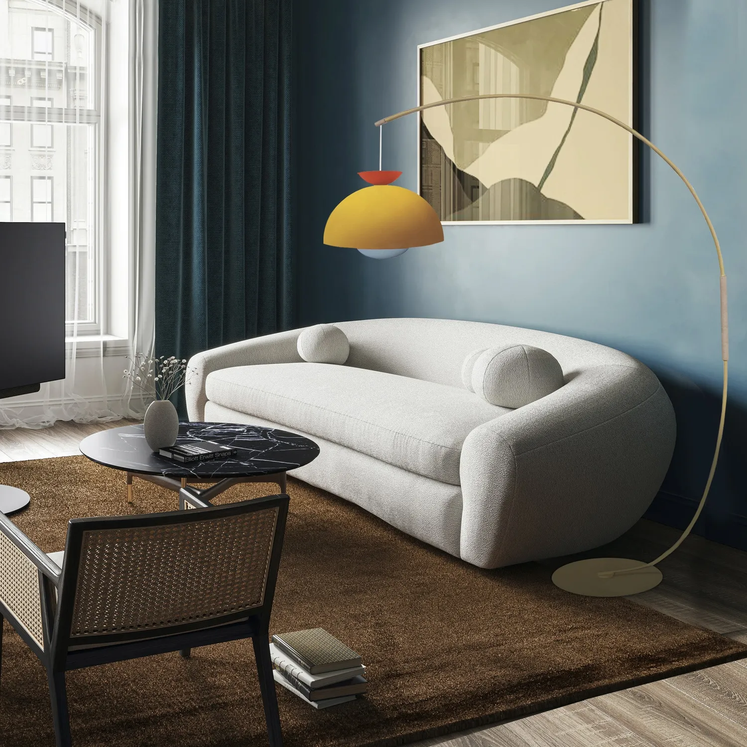 Tosel Agata Curve piantana arco metallo 43x195 beige
