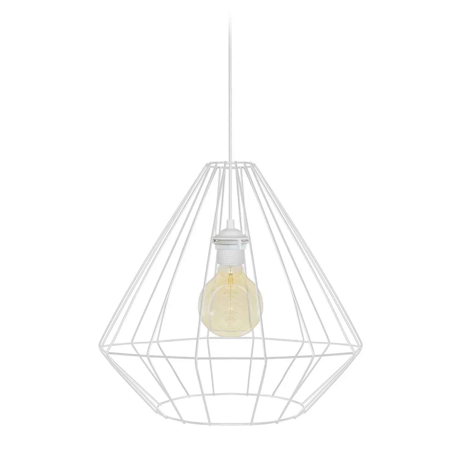Tosel Diamond sospensione metallo bianco 40 cm