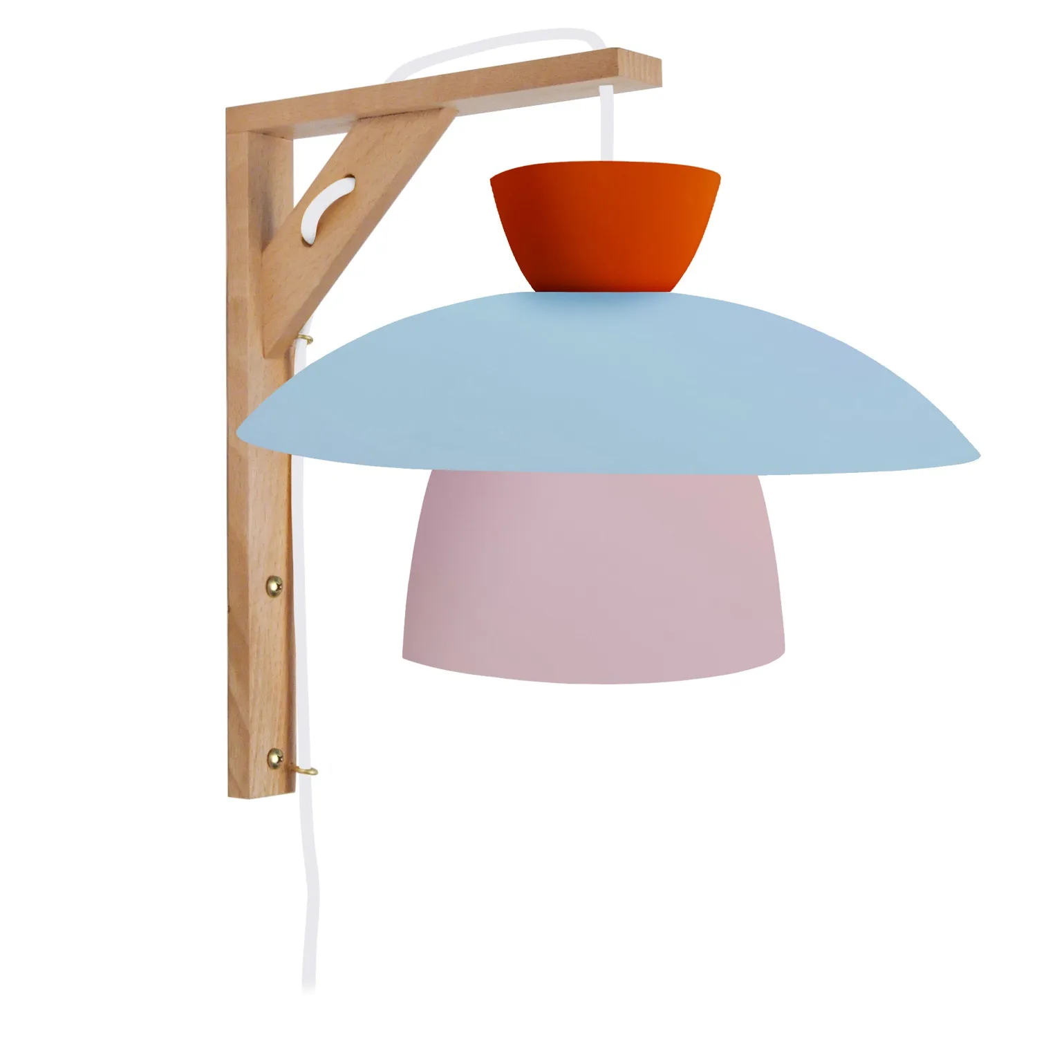 Tosel Juvel Fridda applique legno rosa 24x30 cm E14