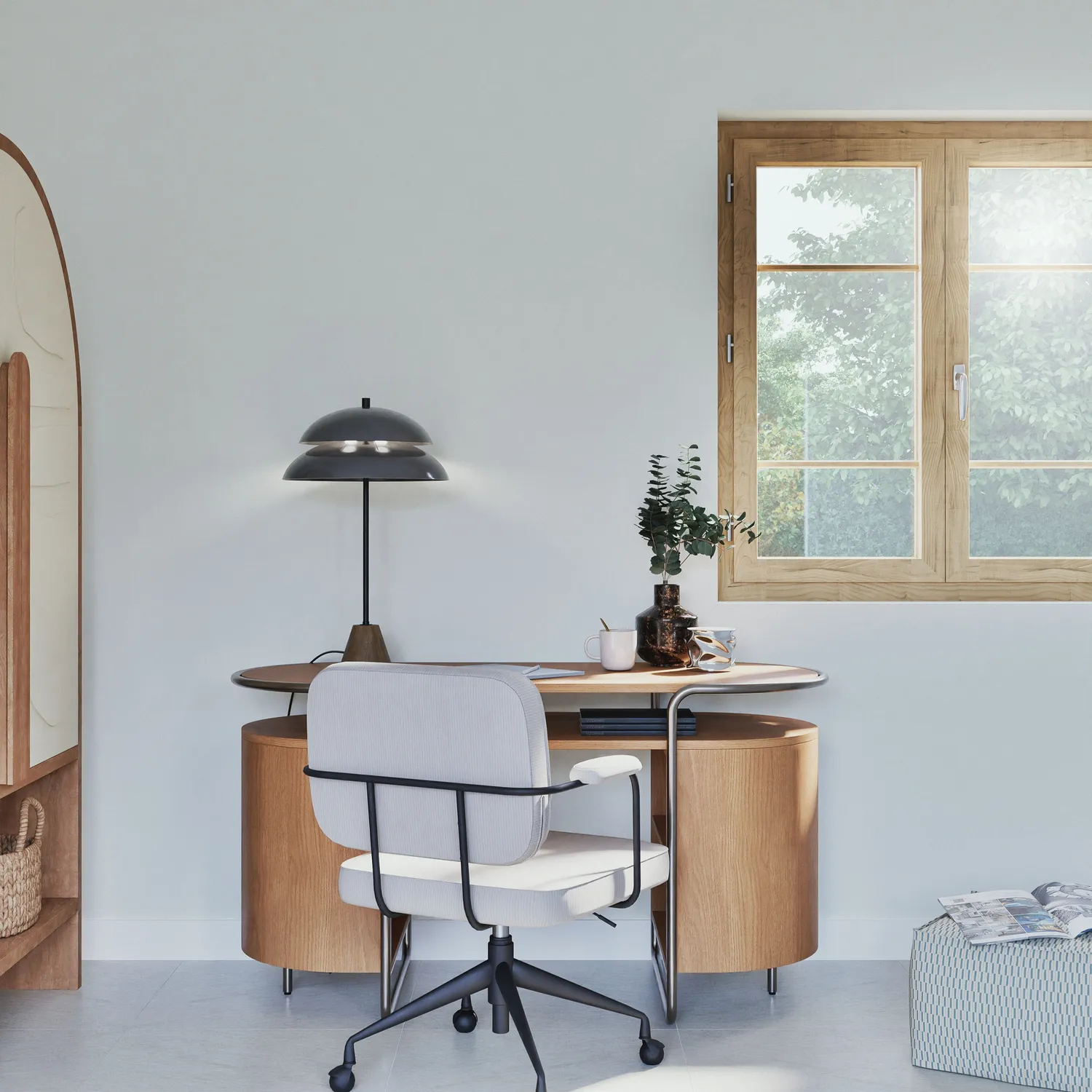 Tosel Milano lampada tavolo metallo cromo ufficio