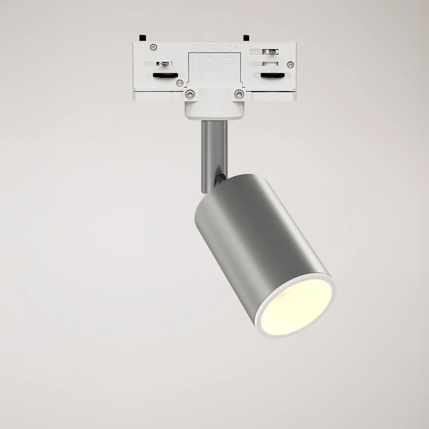 Creative Cables Bispot faretto binario titanio con lampadina