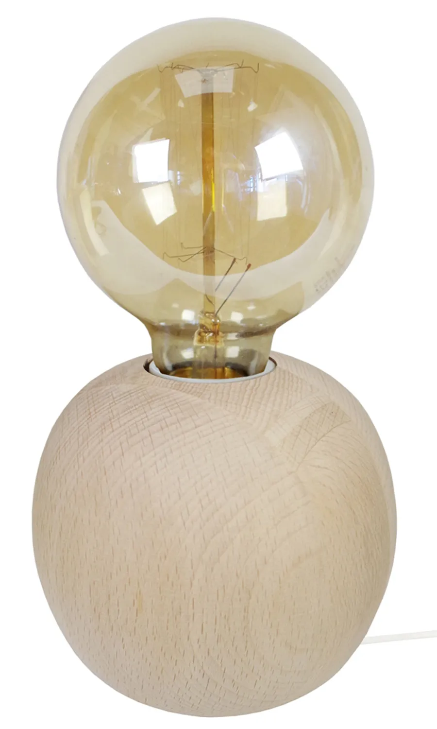 Tosel Bois Boule lampada tavolo naturale E27