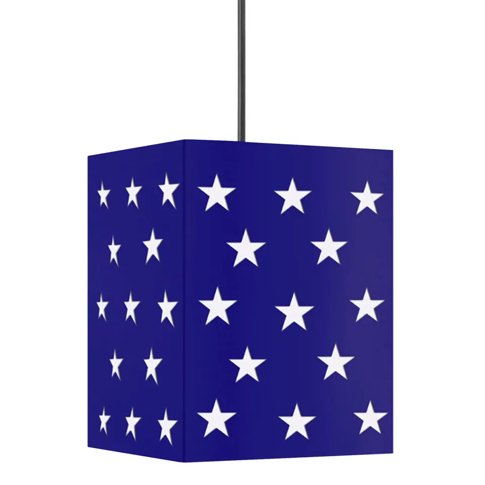 Tosel Etoiles 1 lampadario a sospensione metallo 18x100 cm blu
