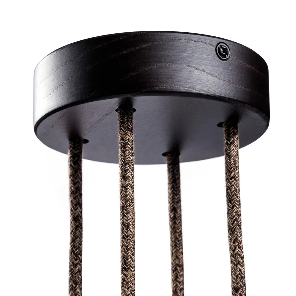 Creative Cables rosone legno 4 fori wenge 120mm