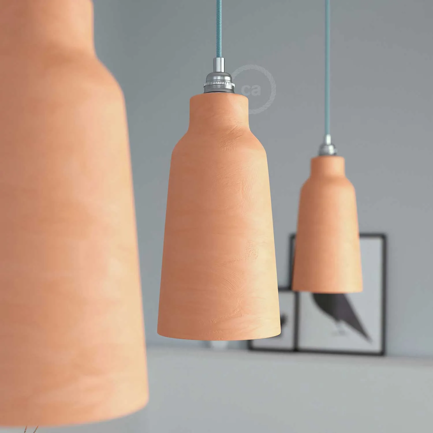 Creative Cables Materia Bottiglia Paralume ceramica terracotta