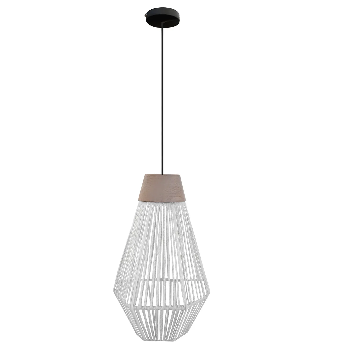Tosel Perla sospensione corda naturale 20 cm E27