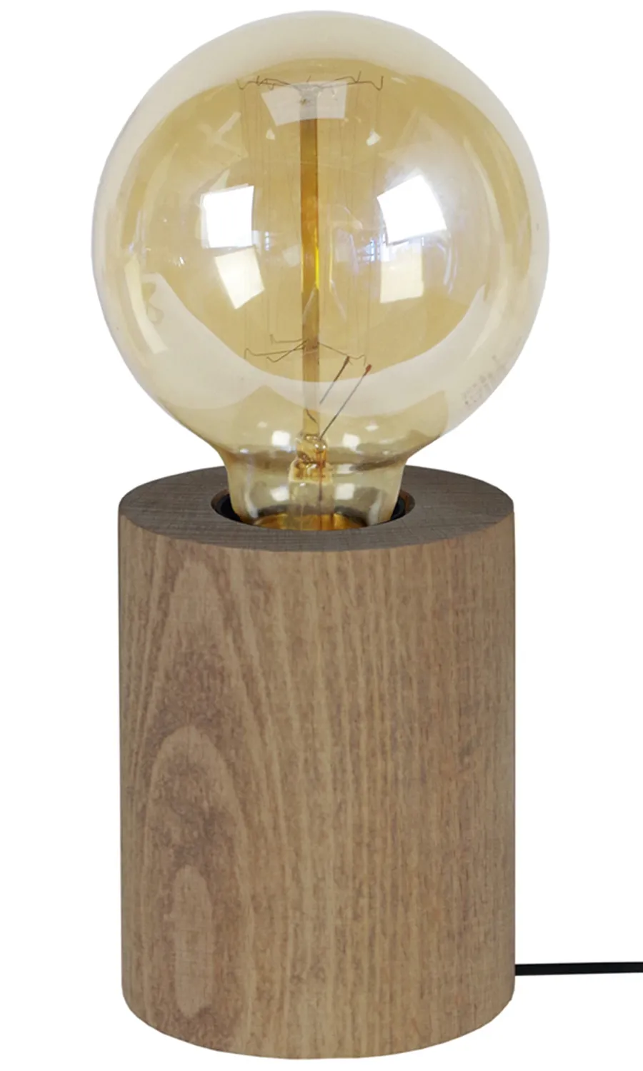 Tosel Bois Cylindre base legno 8x21 cm naturale E27