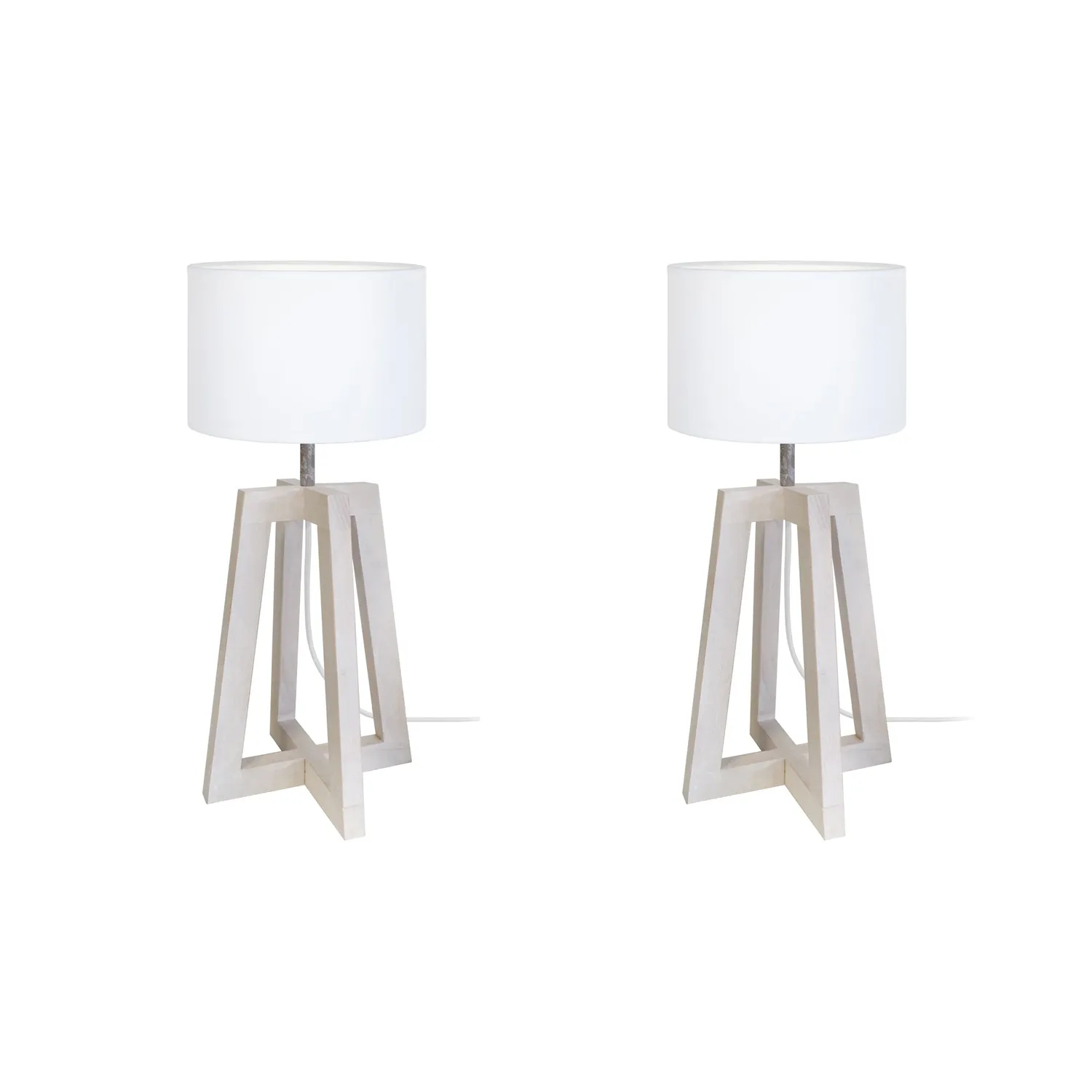 Tosel Lot LT2 lampada tavolo legno taupe
