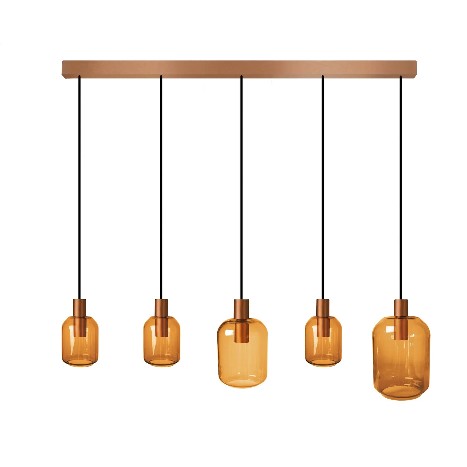 Tosel Svalbard Small lampadario rame trasparente 5 luci