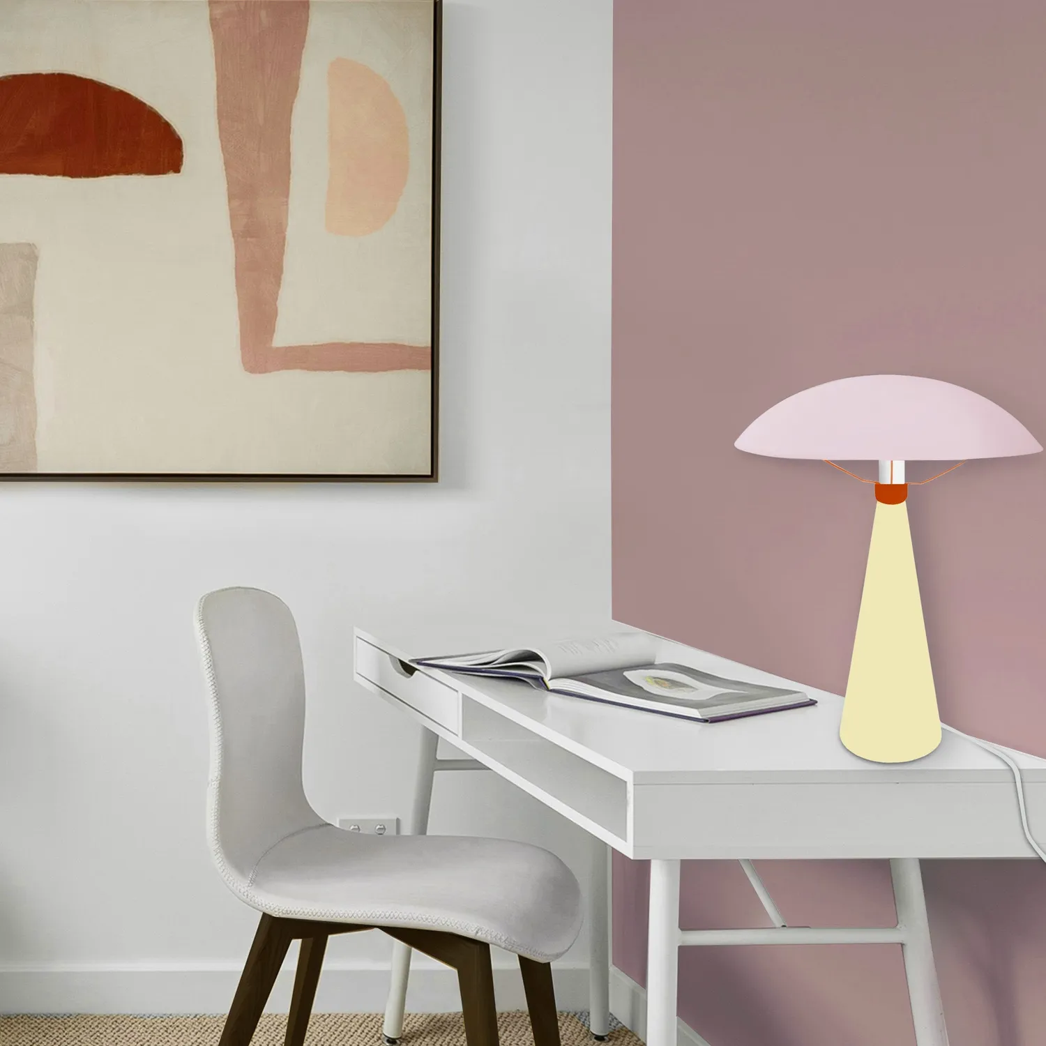 Tosel Alva lampada da tavolo beige 23x37 cm cono