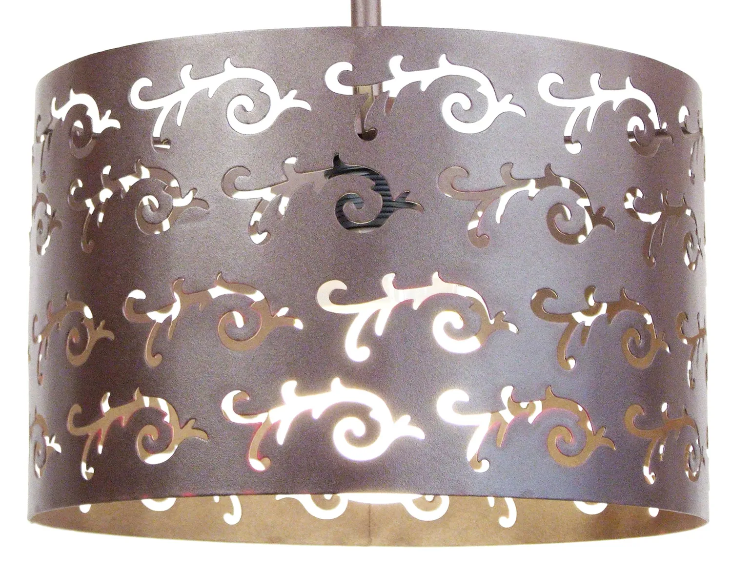 Tosel Lys sospensione metallo traforato nero 30x100 cm