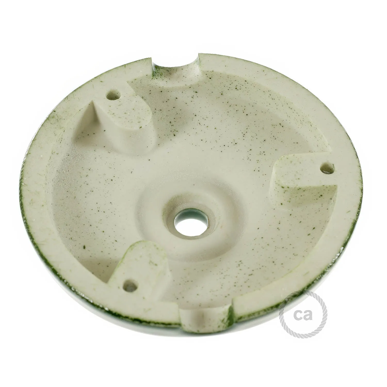 Creative Cables Rosone Soffitto Porcellana Verde 105mm