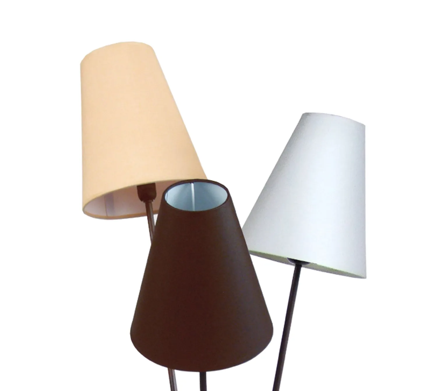 Tosel Lille piantana 3 luci marrone E14