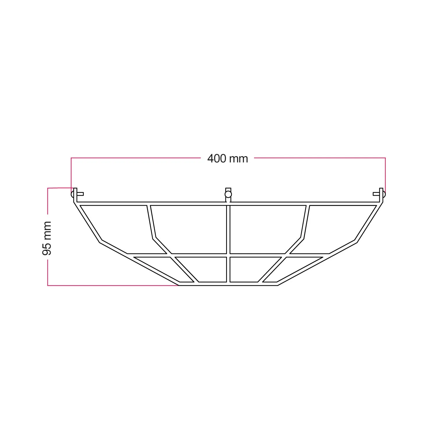 Creative Cables Harbour gabbia metallo bianca 40 cm