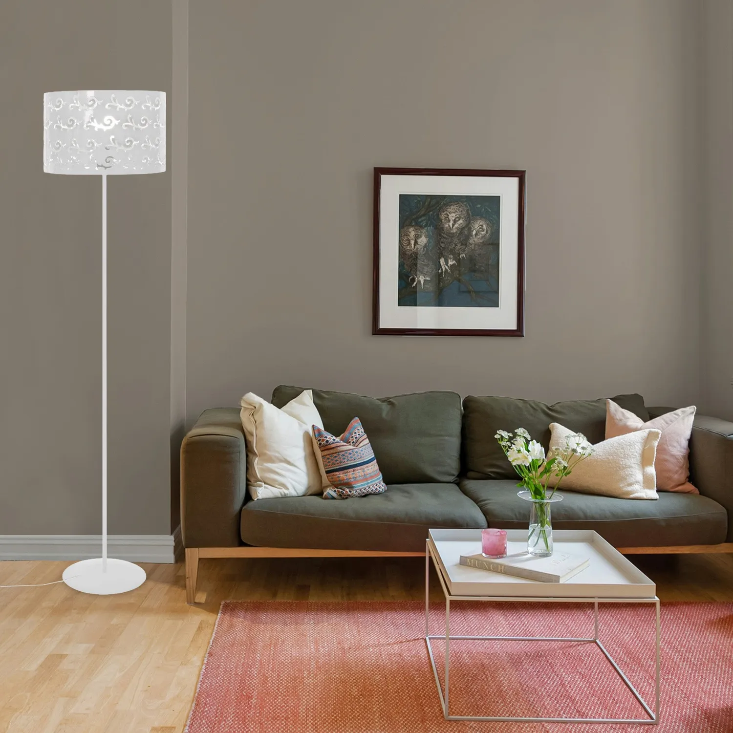 Tosel Lys piantana colonna 30x160 cm nera metallo