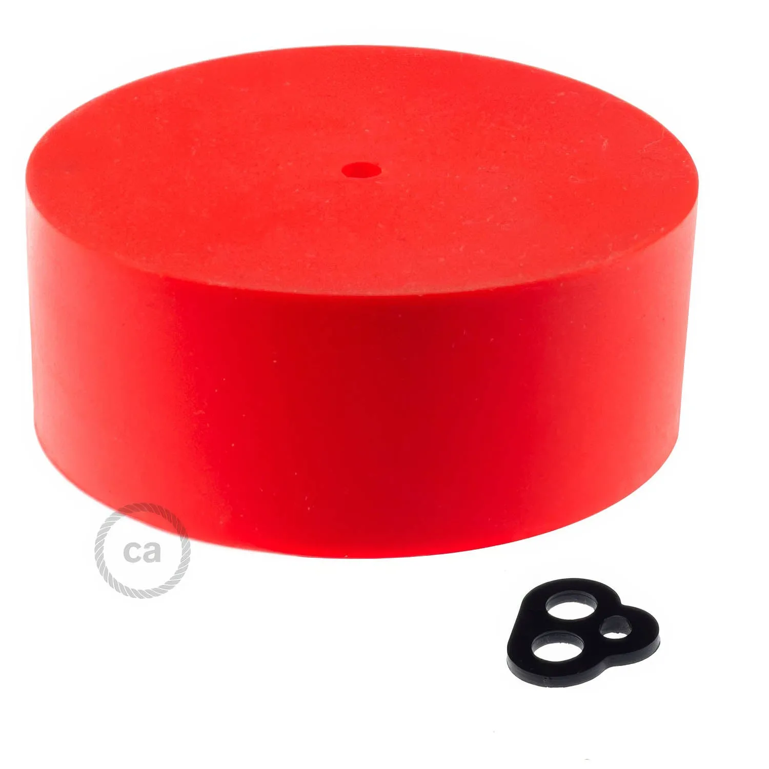 Creative Cables Rosone Silicone Rosso Cilindrico 83 mm