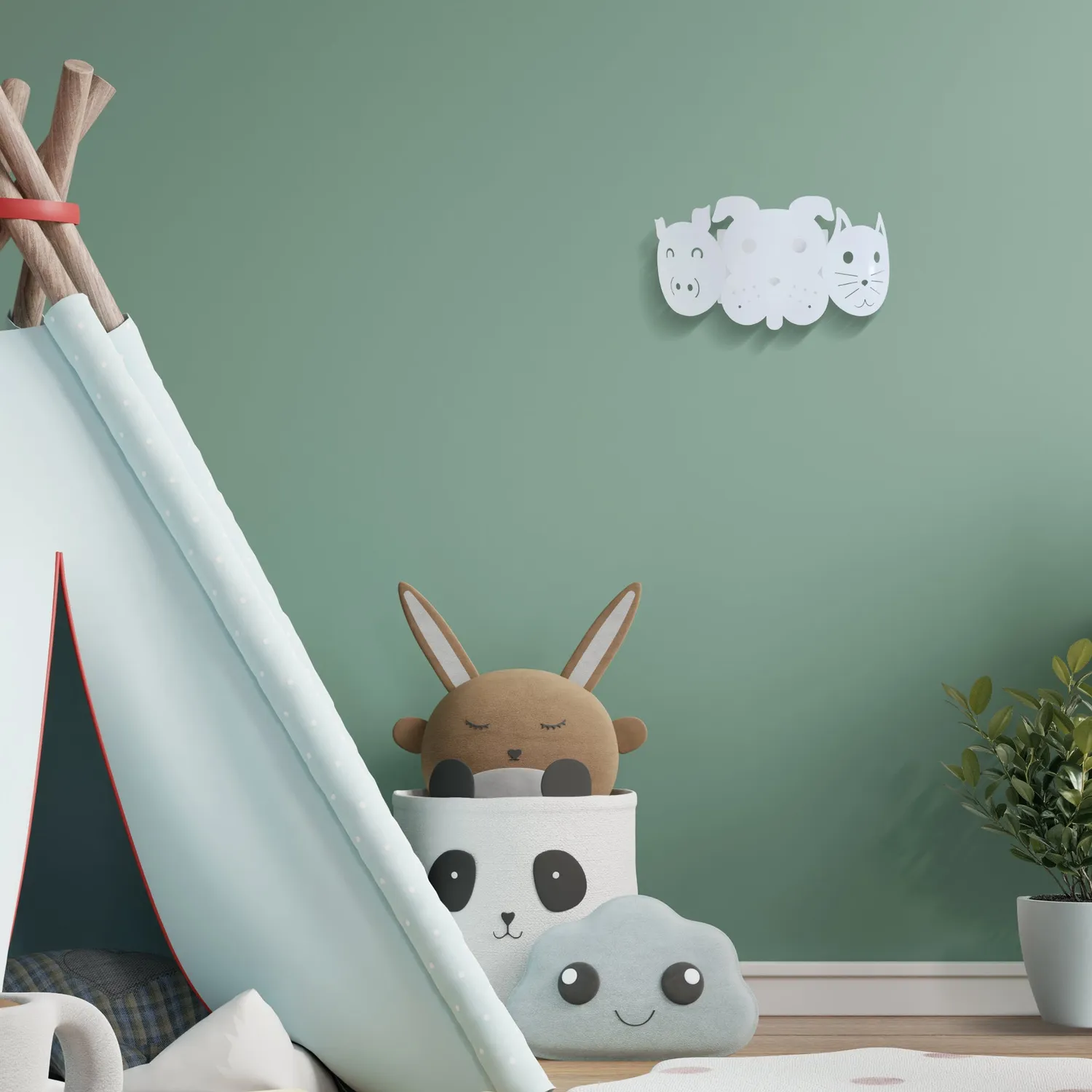 Tosel Chien applique metallo mezza tonda 25 cm