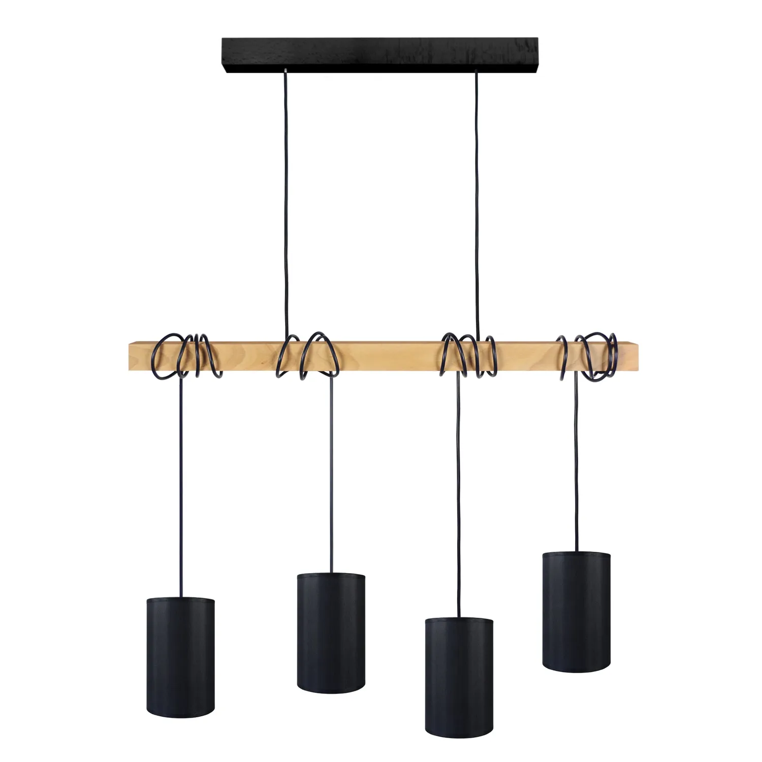 Tosel Harlem lampadario barra 180 cm 4 luci multicolore