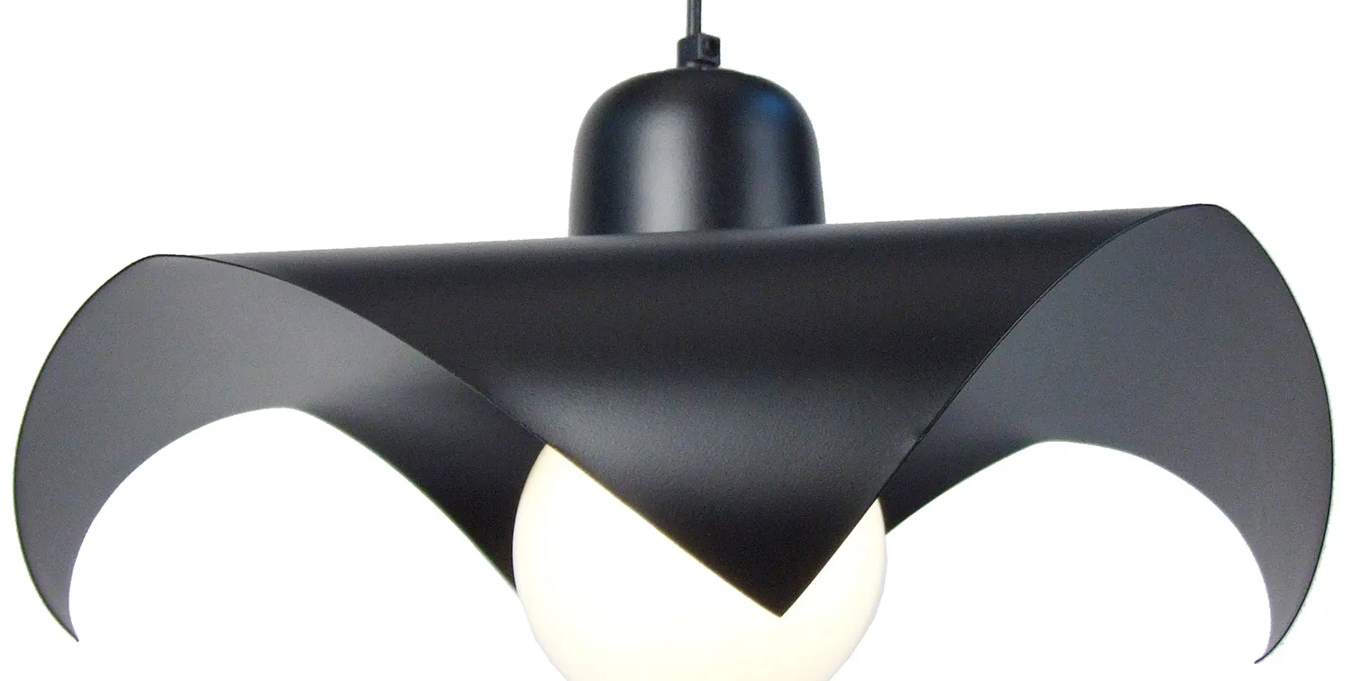 Tosel Serviette lampadario a sospensione nero 40x100cm metallo