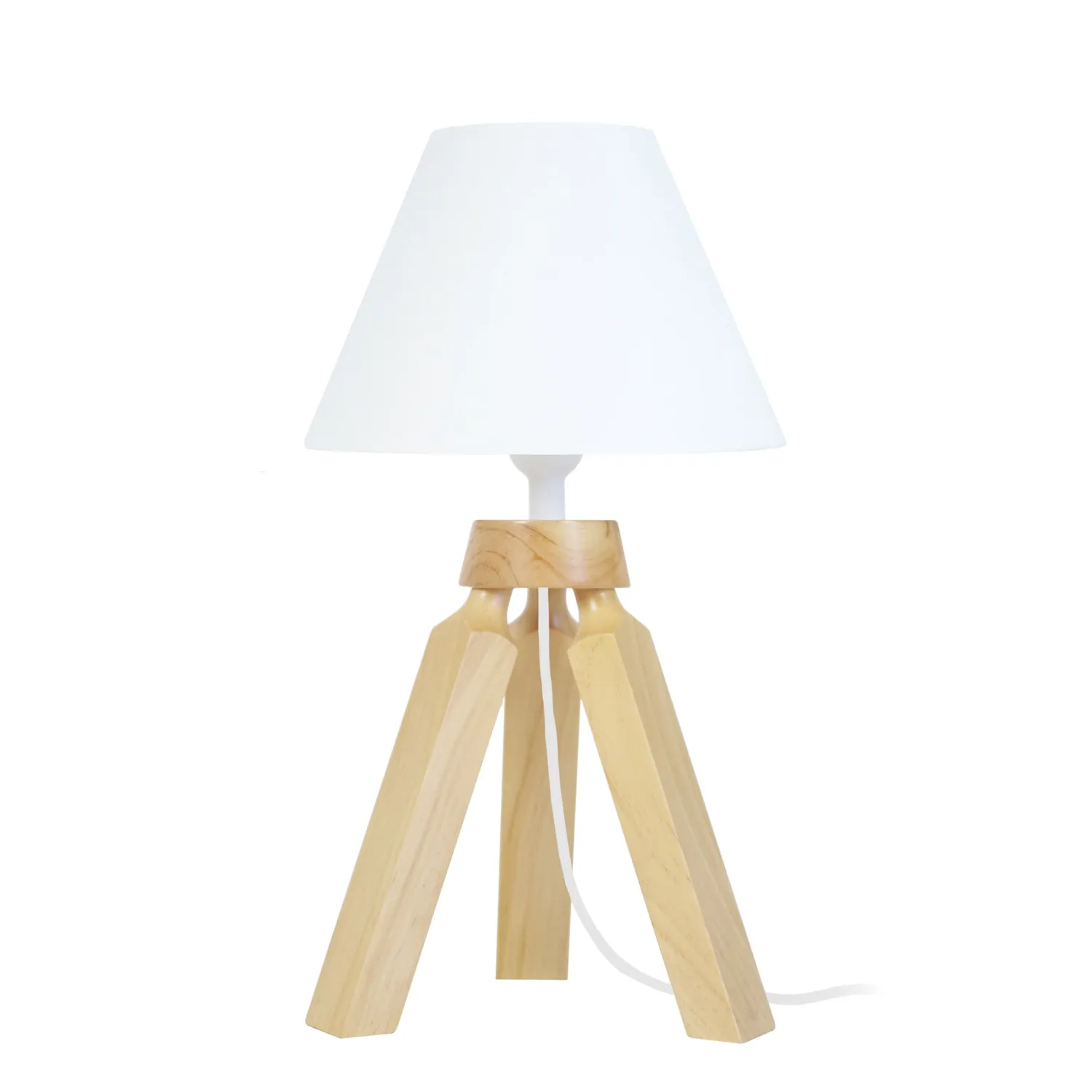Tosel Gaby lampada tavolo treppiede 16x30cm naturale bianco