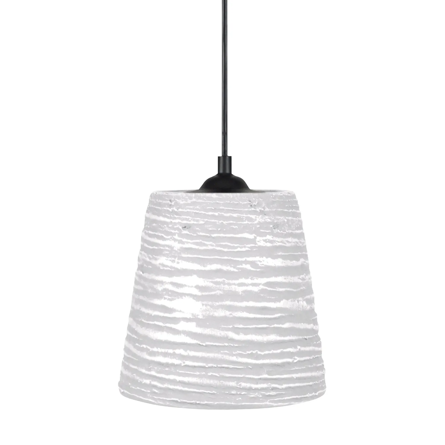 Tosel Lamas sospensione ceramica bianca conica E27
