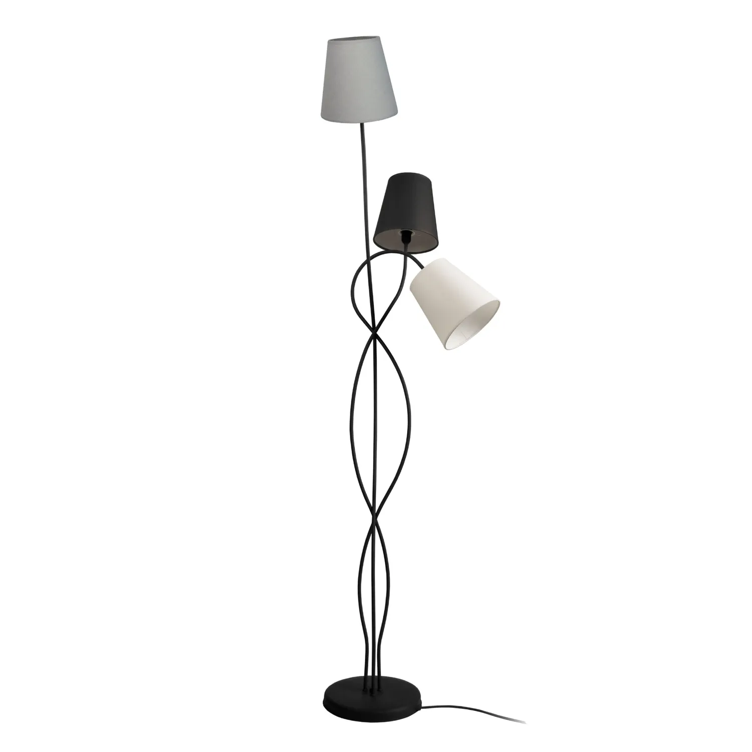 Tosel Nice piantana metallo 3 luci marrone E14