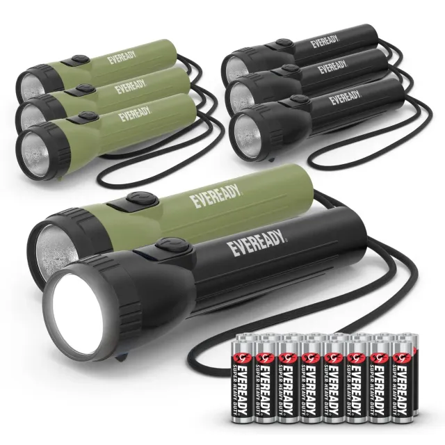 Eveready torcia LED uso generale 8 pezzi batterie incluse