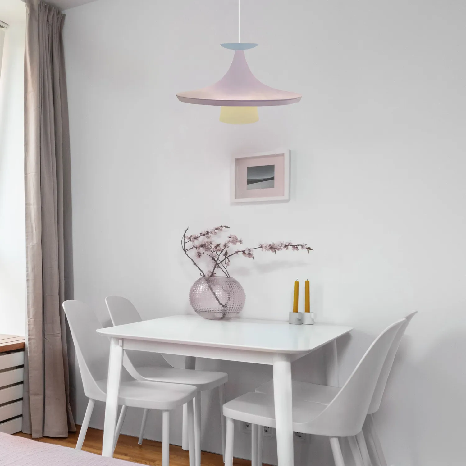 Tosel Inga sospensione metallo 36x100cm arancione globo
