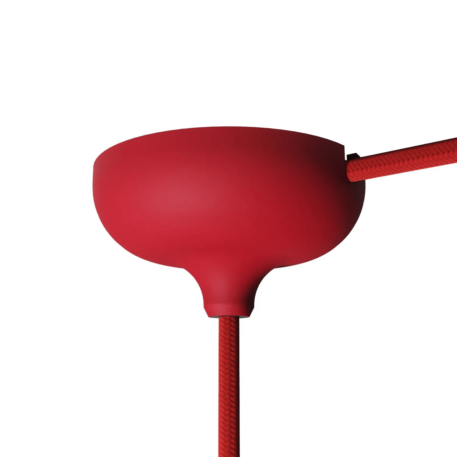Creative Cables rosone silicone rosso soffitto foro centrale 88 mm